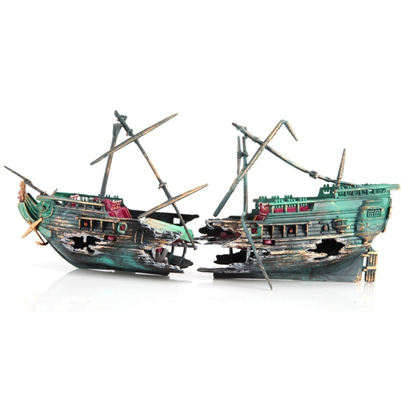 Large Aquarium Decoration Boat - огляд і ціна Aquarium Marina