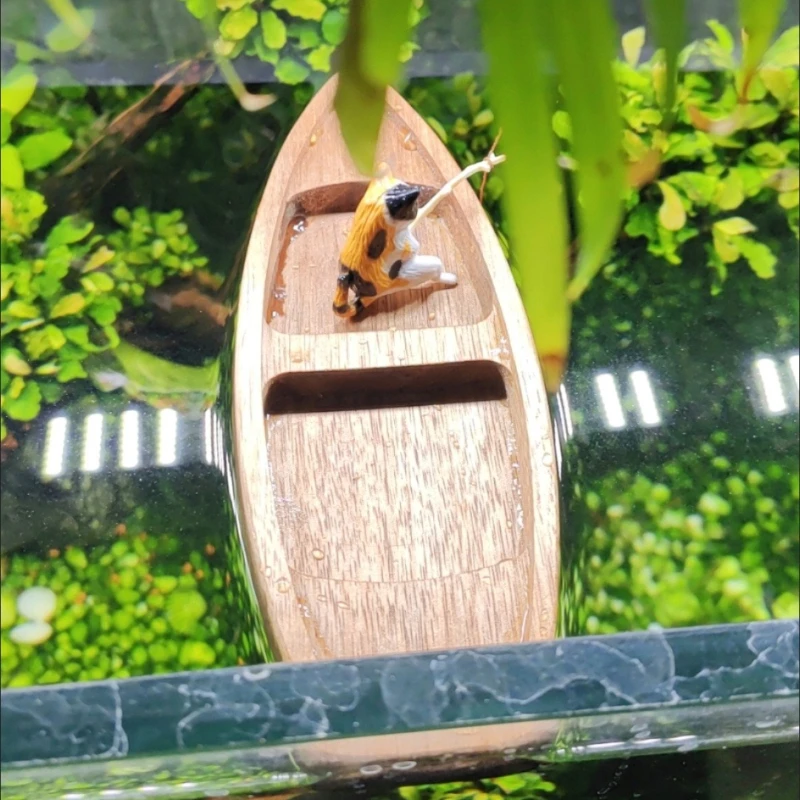 Handmade Wooden Boat Mini Floa - огляд і ціна Aquarium Marina
