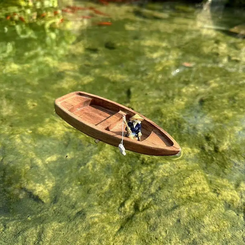 Handmade Wooden Boat Mini Floa - огляд і ціна Aquarium Marina