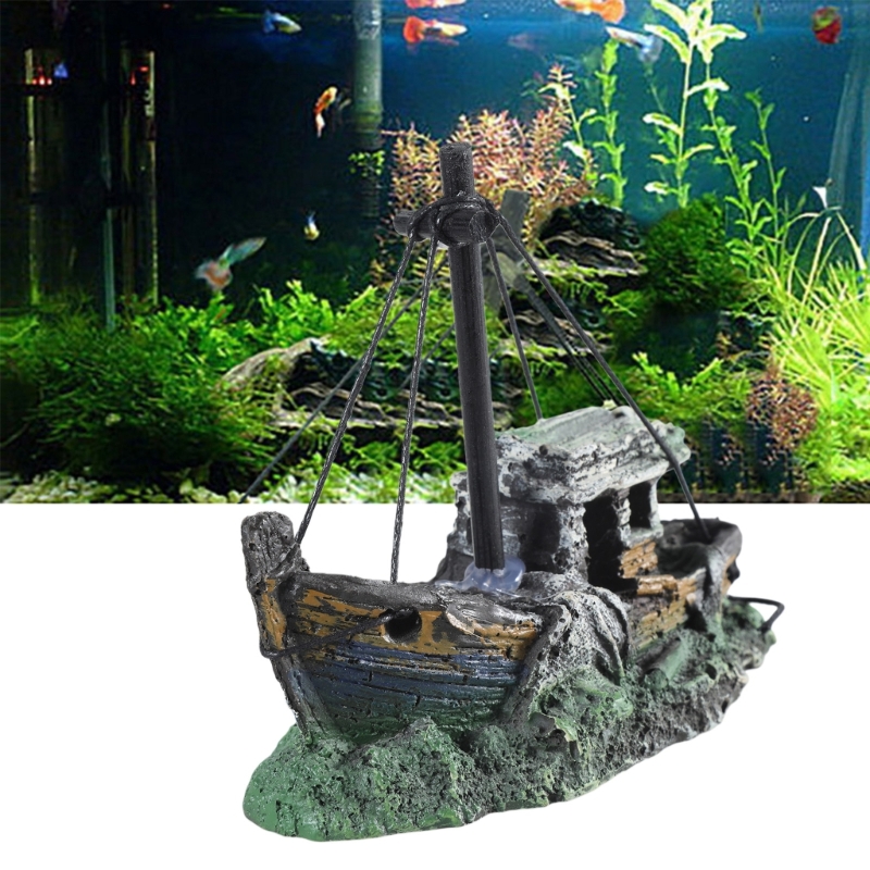 Aquarium Sunken Ship Decoratio - огляд і ціна Aquarium Marina