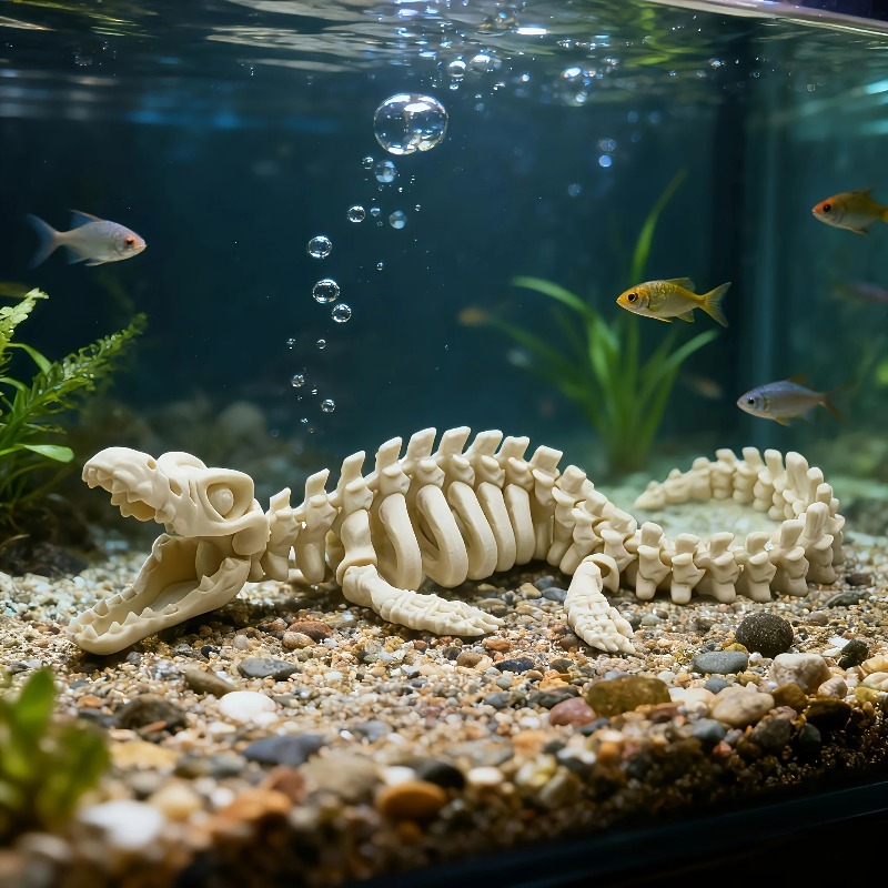 1Pcs Realistic Mosasaur Skelet - огляд і ціна Marine Aquarium Used