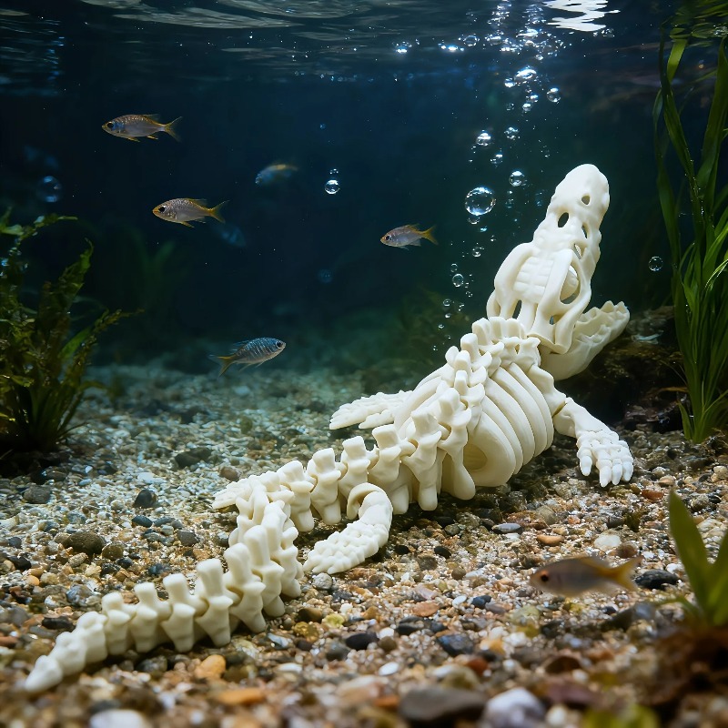 1Pcs Realistic Mosasaur Skelet - огляд і ціна Marine Aquarium Used